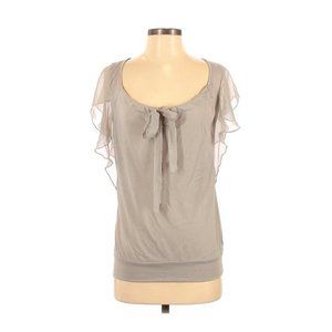 French Laundry Size Small Gray Short Sleeve Blouse